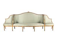 A George III Giltwood Confidante Sofa