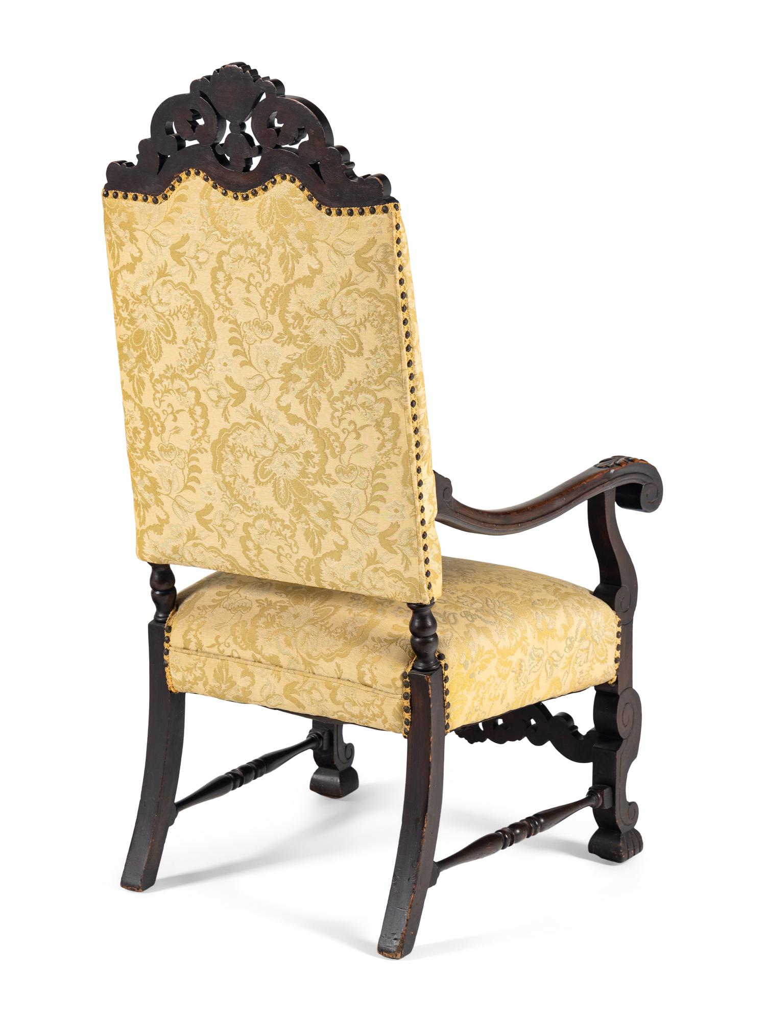 A William and Mary Style Walnut Armchair