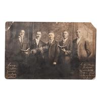 [EARLY PHOTOGRAPHY - MUSIC]. A collection of 60+ photographs of gospel, military, and marching bands and other musical groups, including: