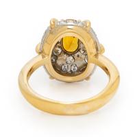 YELLOW SAPPHIRE AND DIAMOND RING
