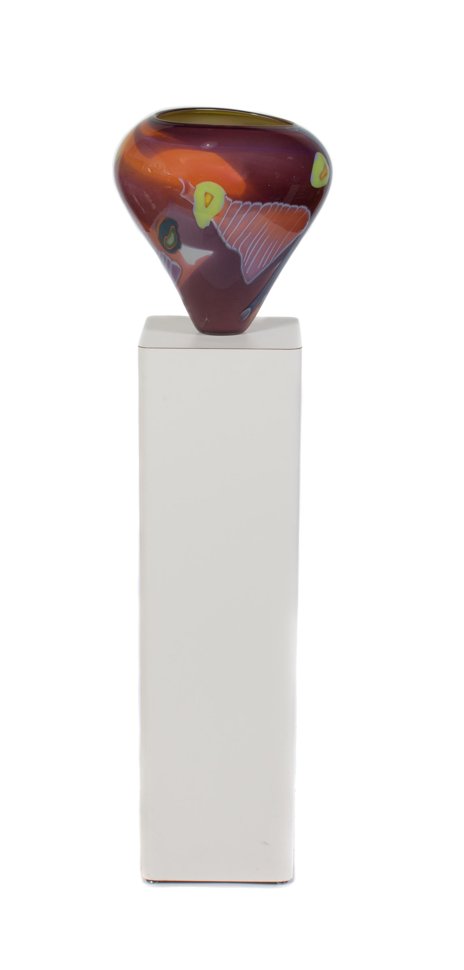 An Art Glass Vessel Height 13 1/2 inches. — WES HUNTING
