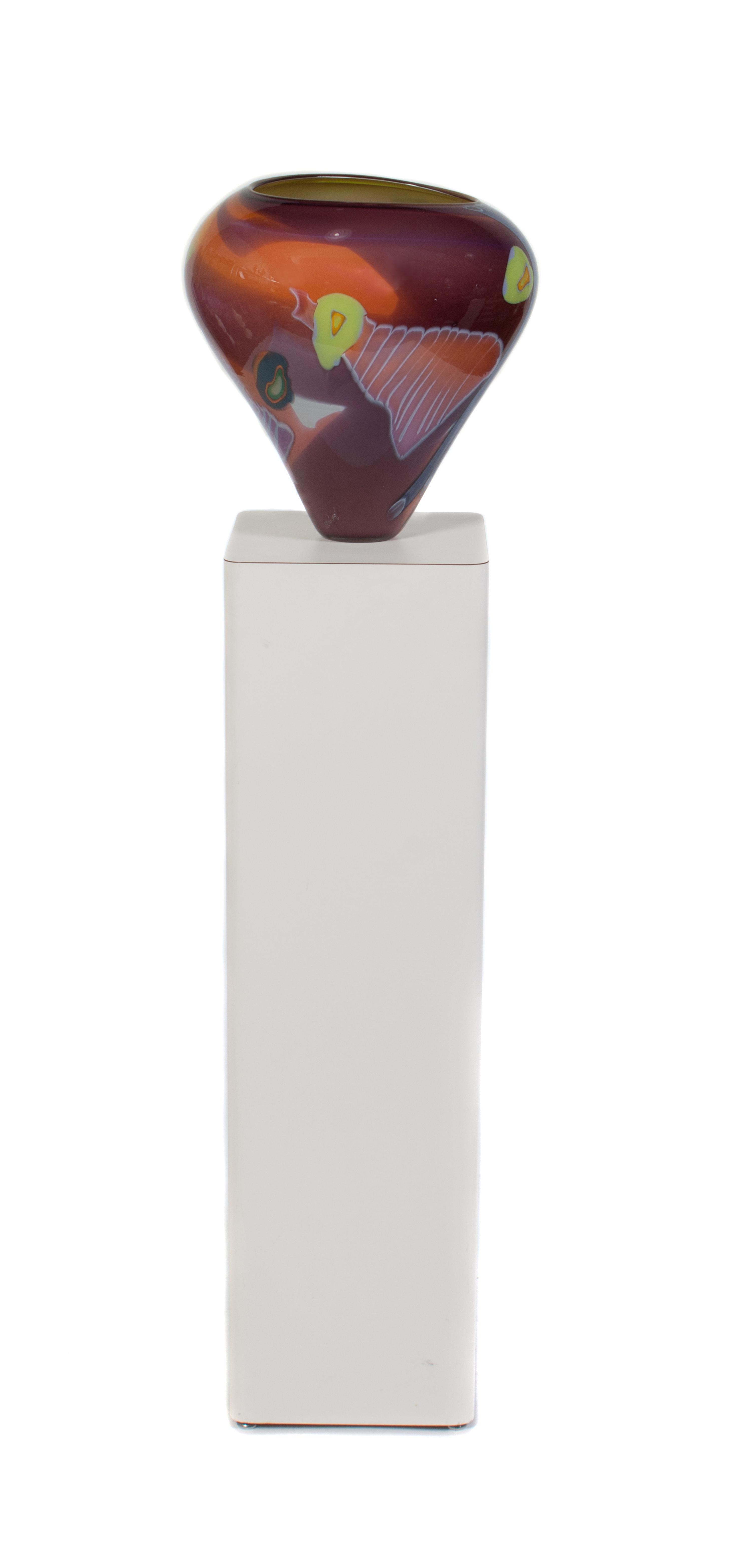 An Art Glass Vessel Height 13 1/2 inches. — WES HUNTING