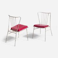 Vladimir Kagan (American, 1927-2016) Three Spindle Back Dining Chairs and Table Base, Kagan-Dreyfuss, Inc., USA, circa 1950