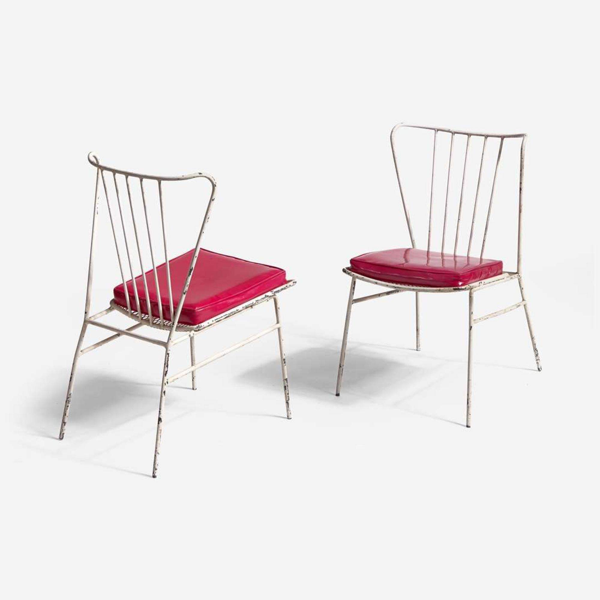 Vladimir Kagan (American, 1927-2016) Three Spindle Back Dining Chairs and Table Base, Kagan-Dreyfuss, Inc., USA, circa 1950