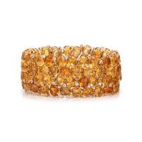 CITRINE AND WHITE SAPPHIRE BRACELET