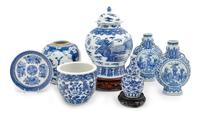 Seven Chinese Porcelain Articles Height of tallest 14 inches. — LATE 19TH/EARLY 20TH CENTURY