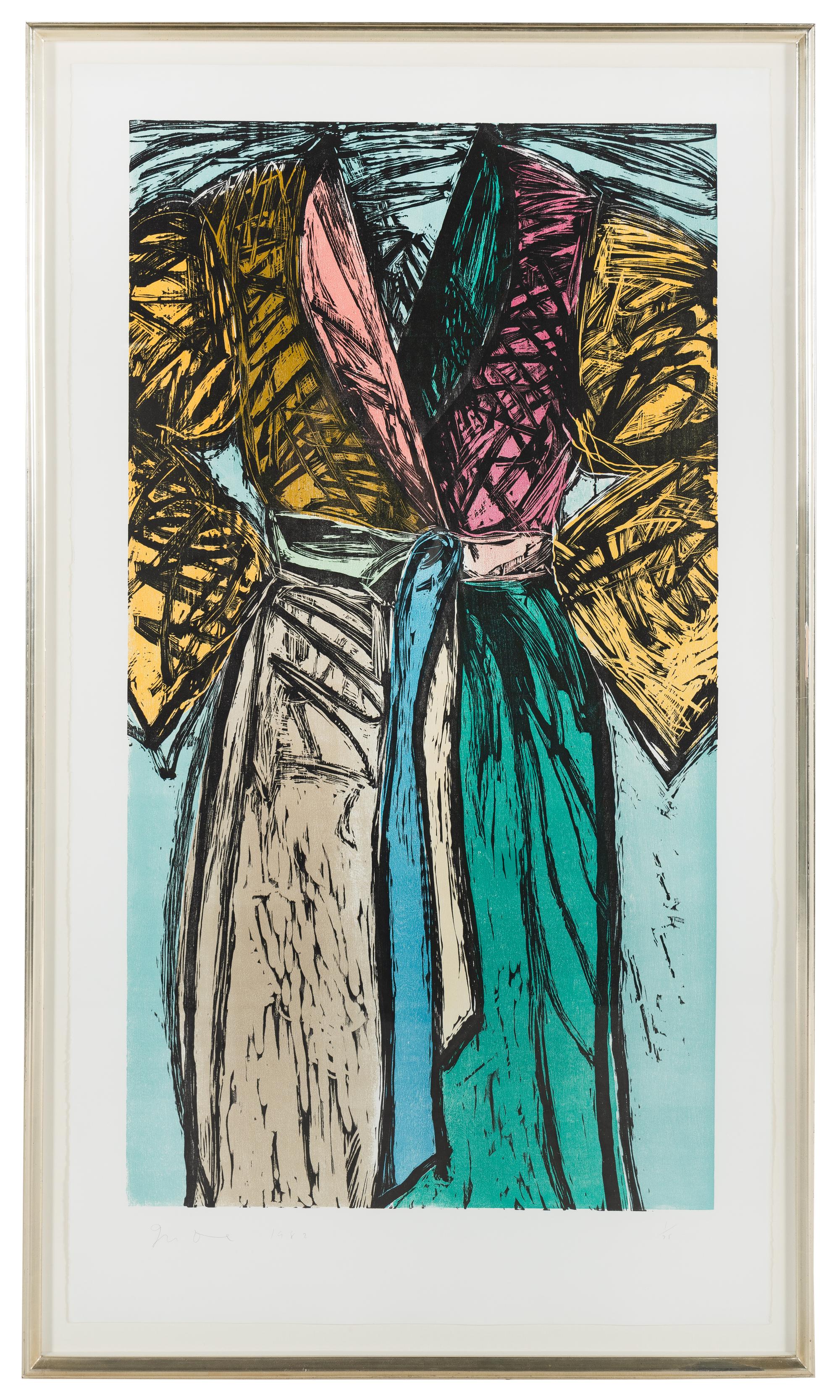 Fourteen Color Woodcut Bathrobe, 1982
