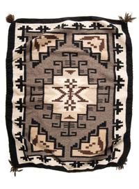 Navajo Two Grey Hills Pattern Weavings / Rugs