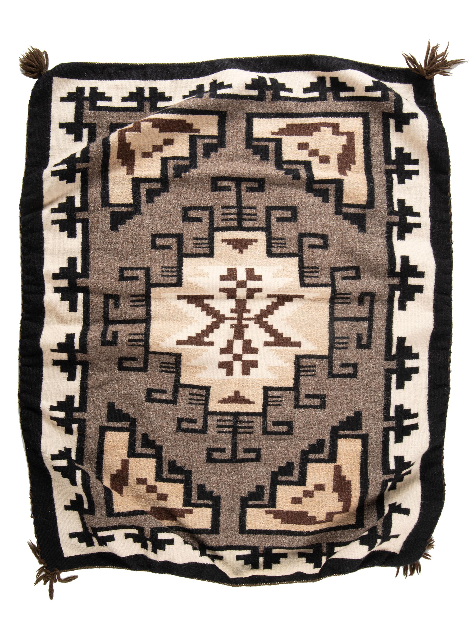 Navajo Two Grey Hills Pattern Weavings / Rugs