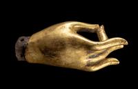 A Chinese Gilt Bronze Hand of Buddha