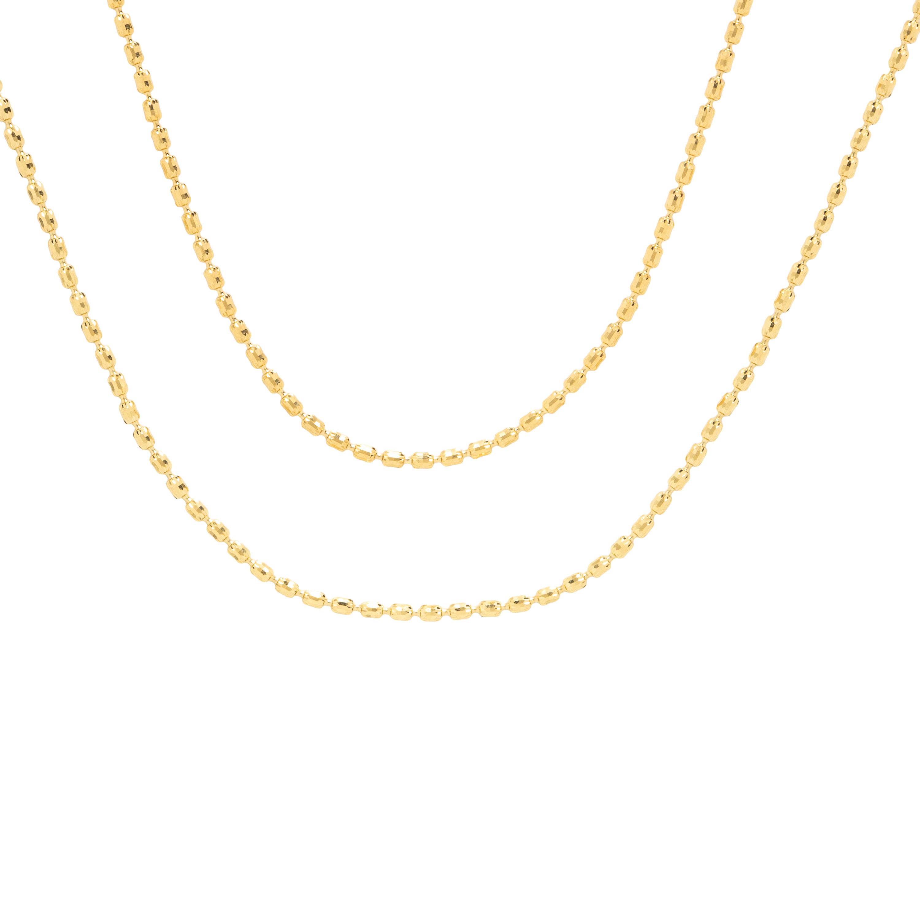 Two Yellow Gold Chain Necklaces