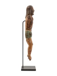 A Spanish Colonial Carved Wood Corpus Figure