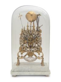 An English Brass Skeleton Clock