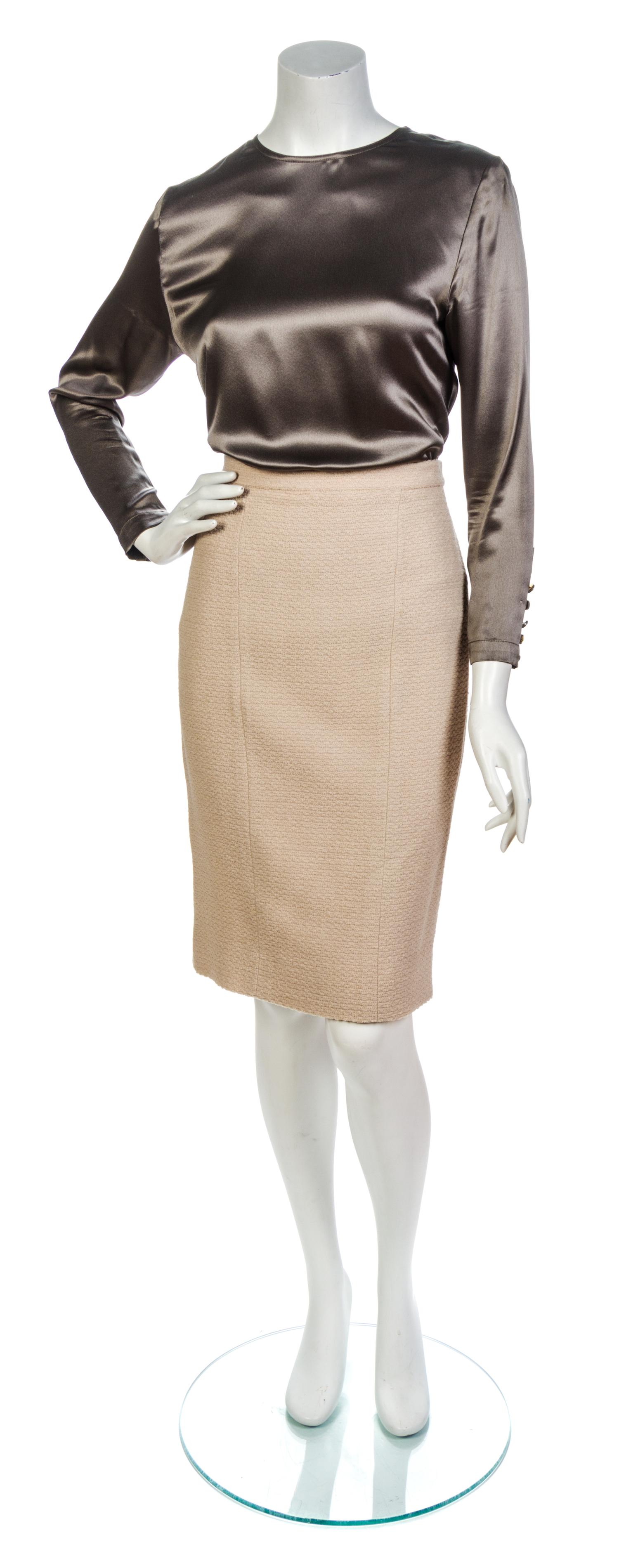 A Chanel Eggshell Boucle Wool Skirt Suit,