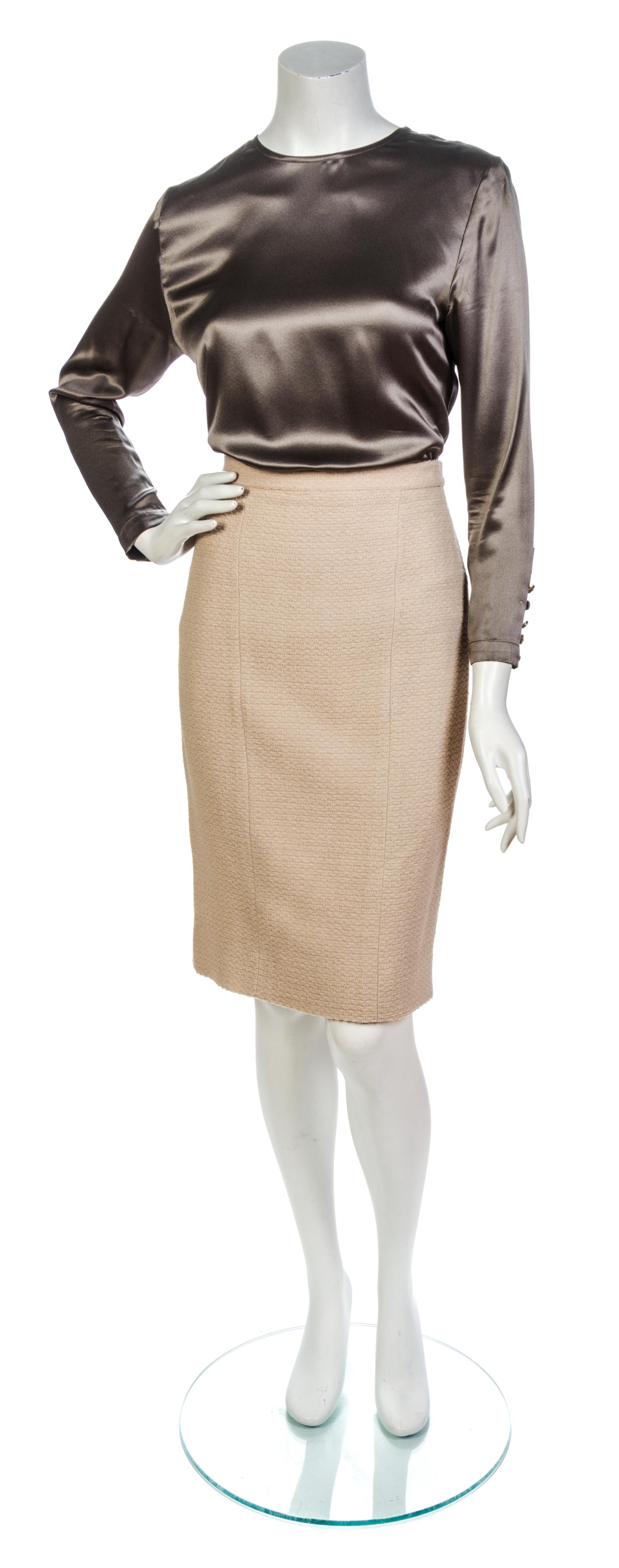A Chanel Eggshell Boucle Wool Skirt Suit,
