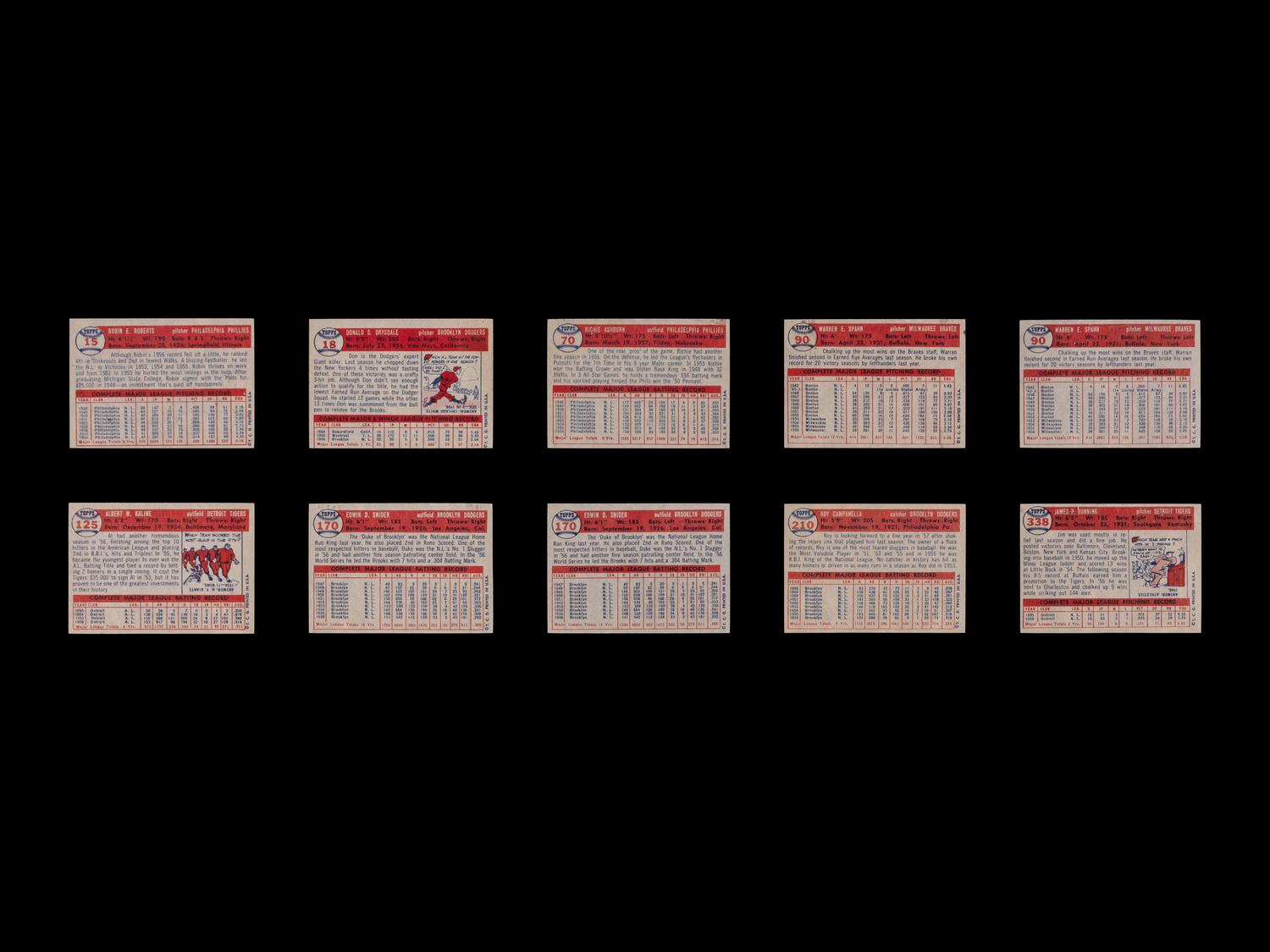 A Collection of 1957 Topps Baseball Cards Including Hall of Famers and Rookies (241)