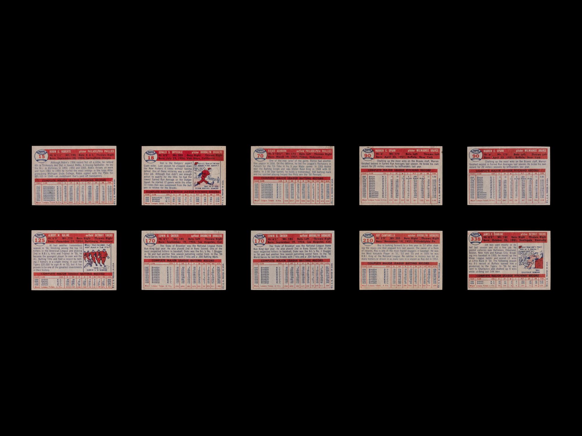 A Collection of 1957 Topps Baseball Cards Including Hall of Famers and Rookies (241)