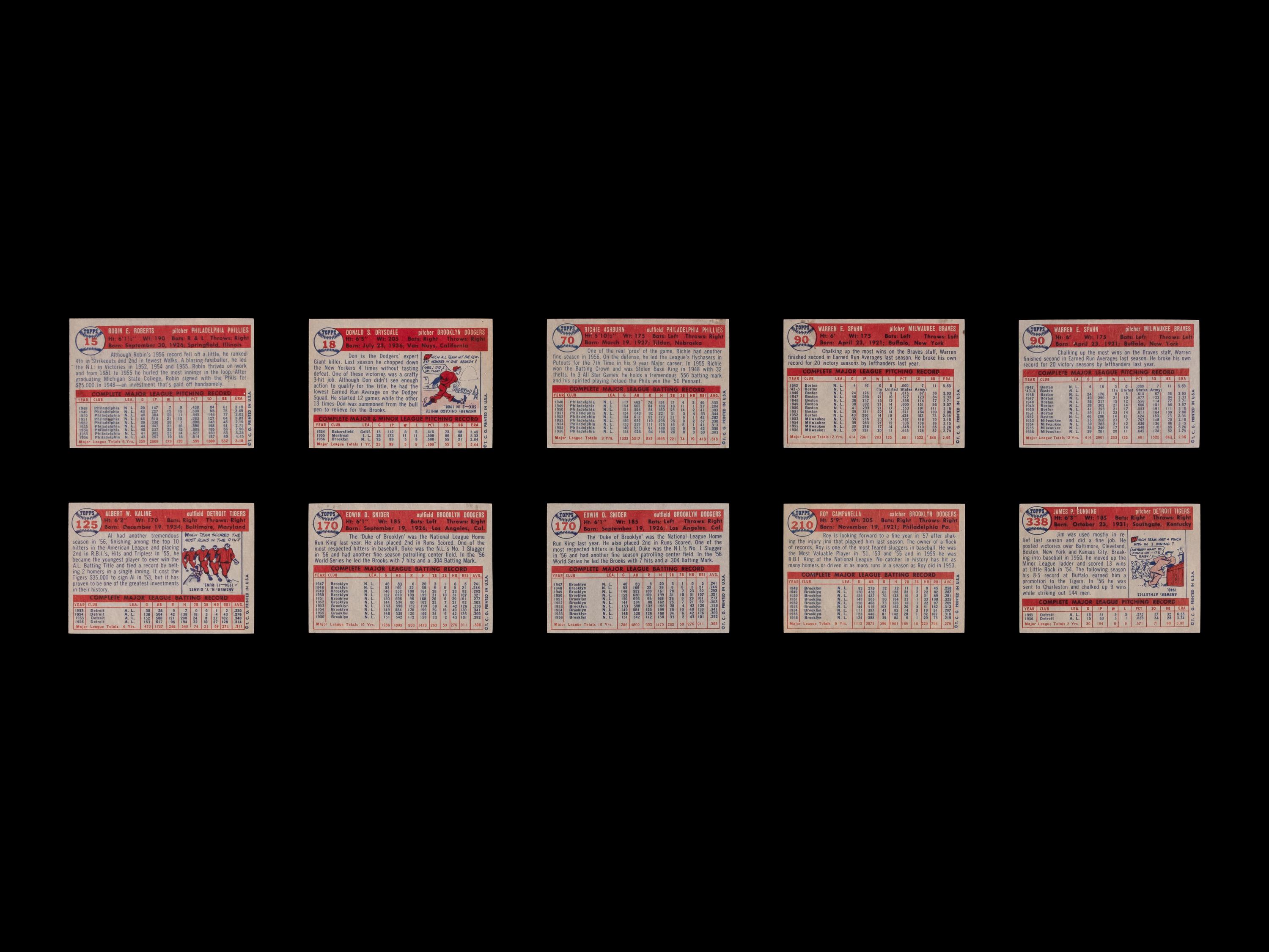 A Collection of 1957 Topps Baseball Cards Including Hall of Famers and Rookies (241)