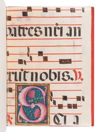 [GRABHORN PRESS]. SCHULZ, H. C. A Monograph on the Italian Choir Book…with an original illuminated initial from an Italian Gradual of the Sixteenth Century. San Francisco: Printed for David Magee at the Grabhorn Press, 1941.