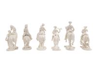 A Group of Twelve Nymphenburg Porcelain Equestrian Groups