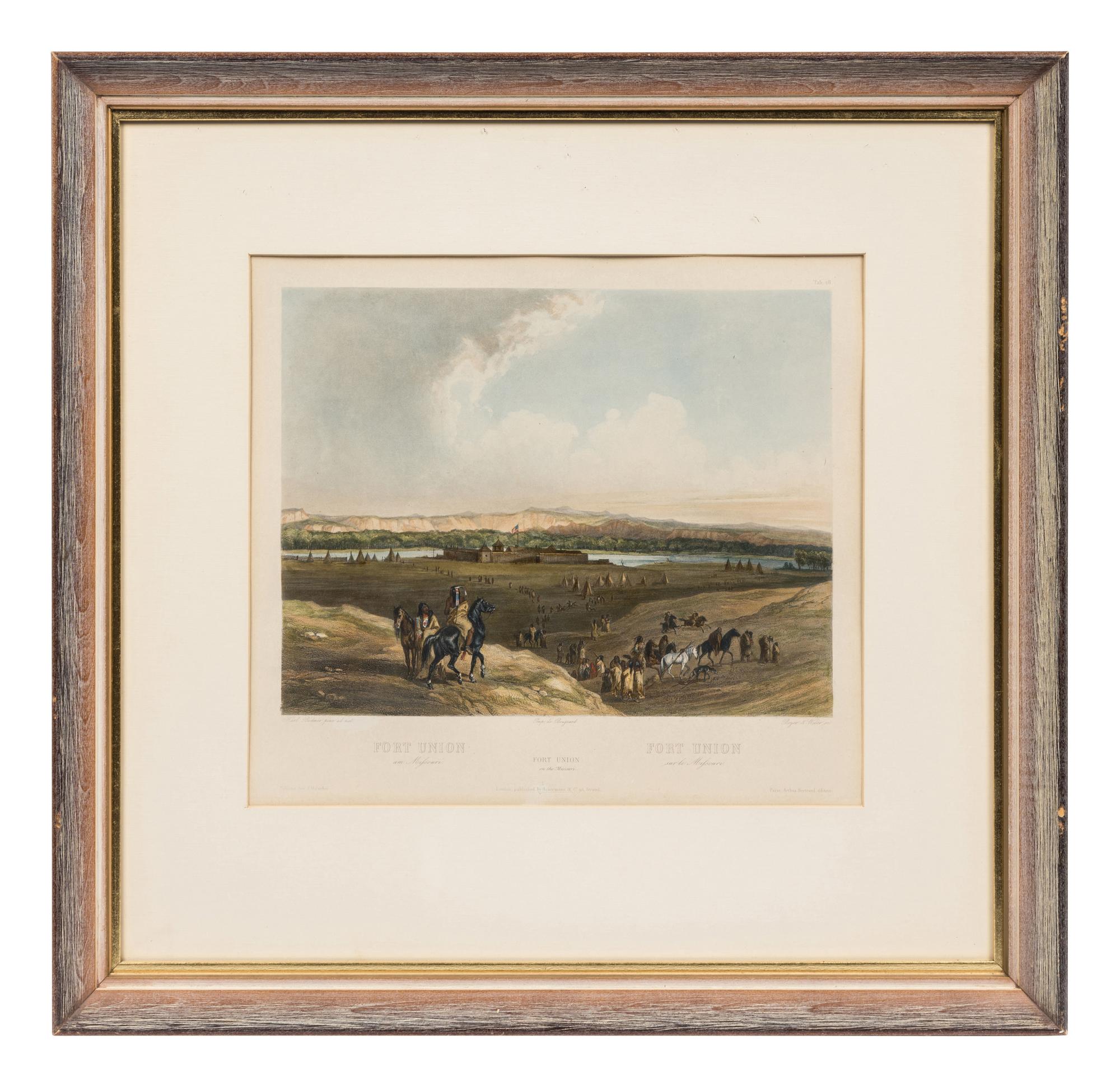 BODMER, Karl (1809-1893), artist. ACKERMAN & Co., publisher. Fort Union on the Missouri.