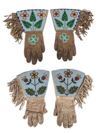 Plateau Beaded Hide Gauntlets