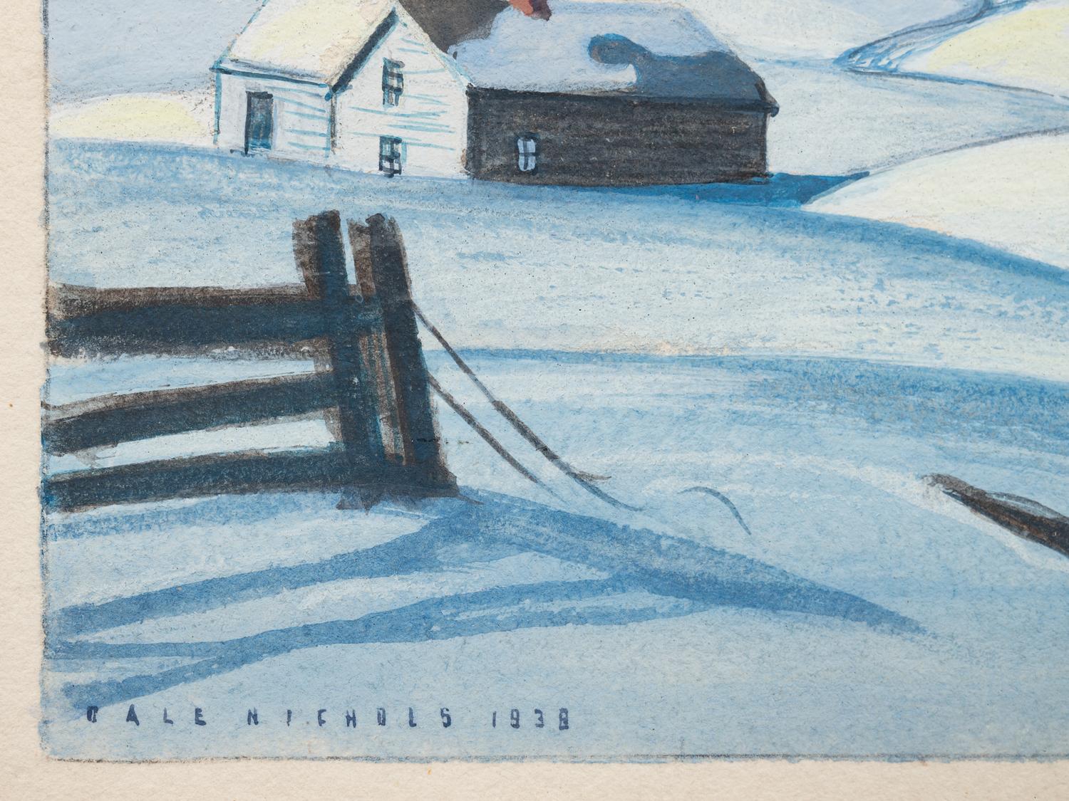 Red Barn in Snow