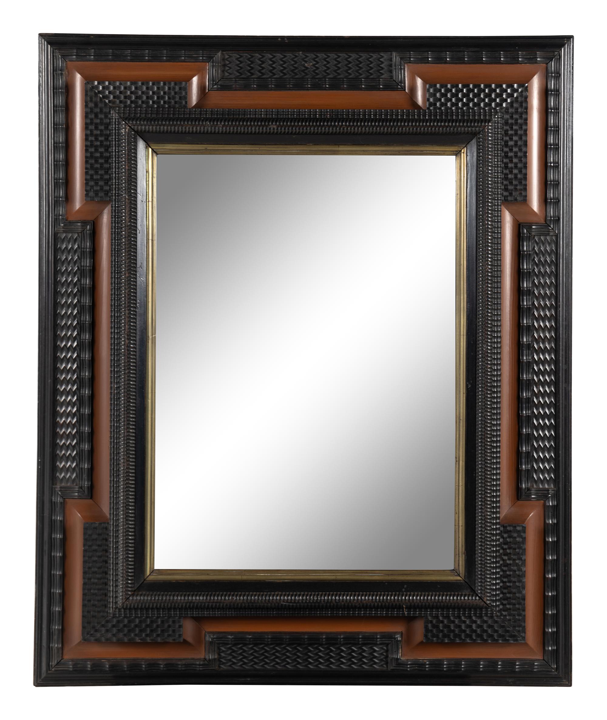 A Flemish Part-Ebonized Mirror