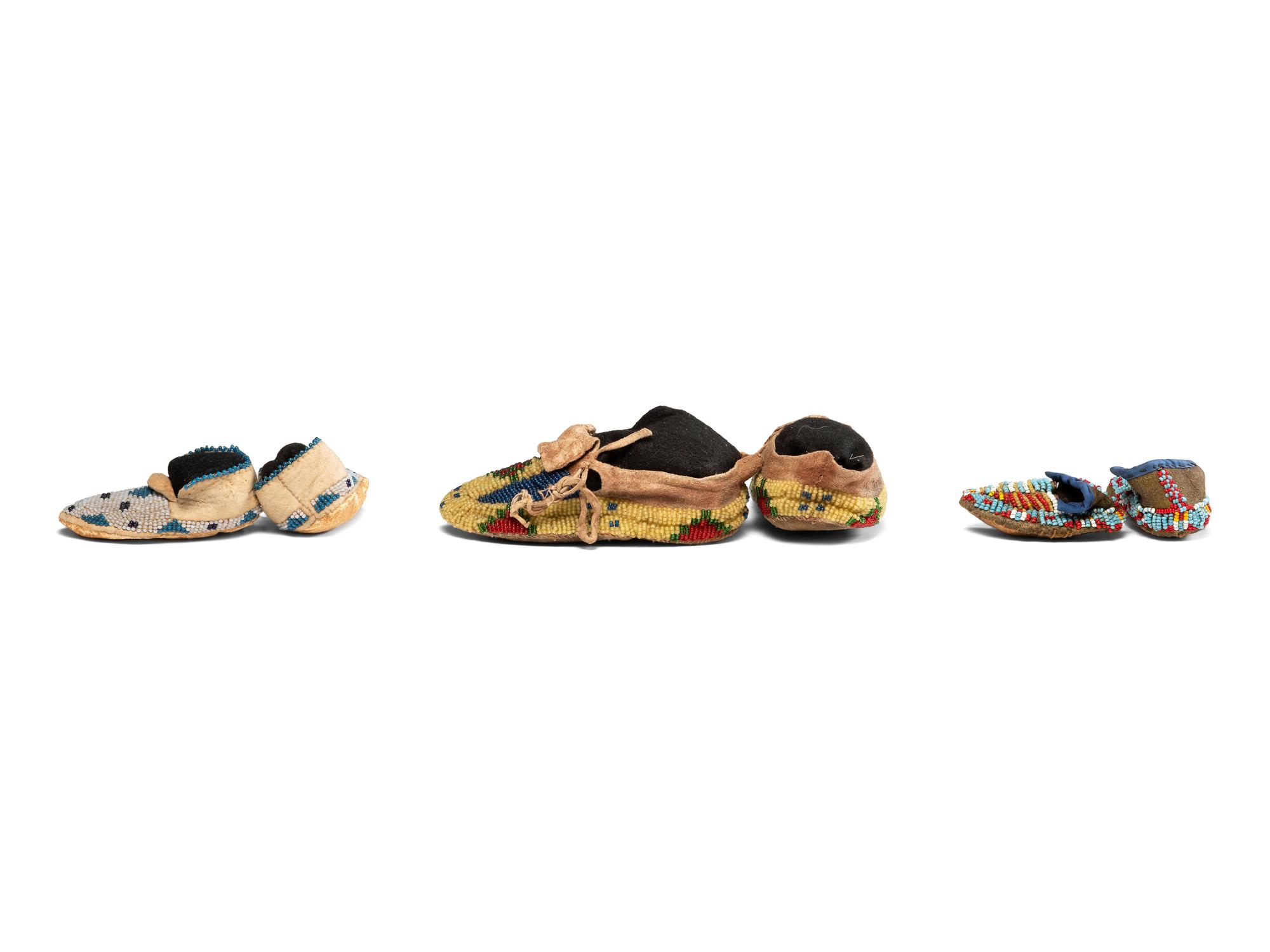 Collection of Plains Childen's and Doll Moccasins