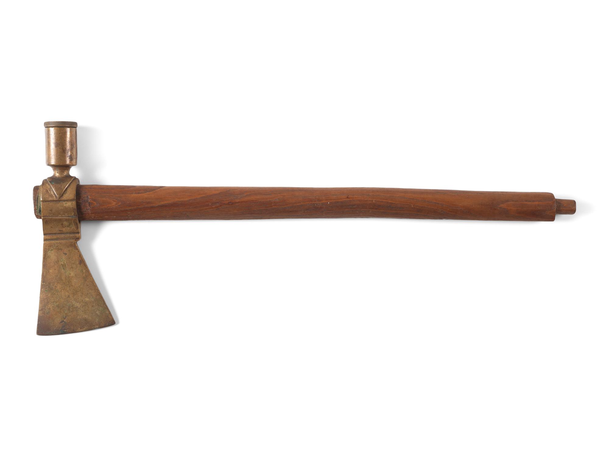 Plains Pipe Tomahawk, with Brass Head and Removable Bowl