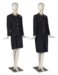 Louis Féraud and Ilie Wacs Two Piece Suits Accompanied by a Collection of Costume Jewelry