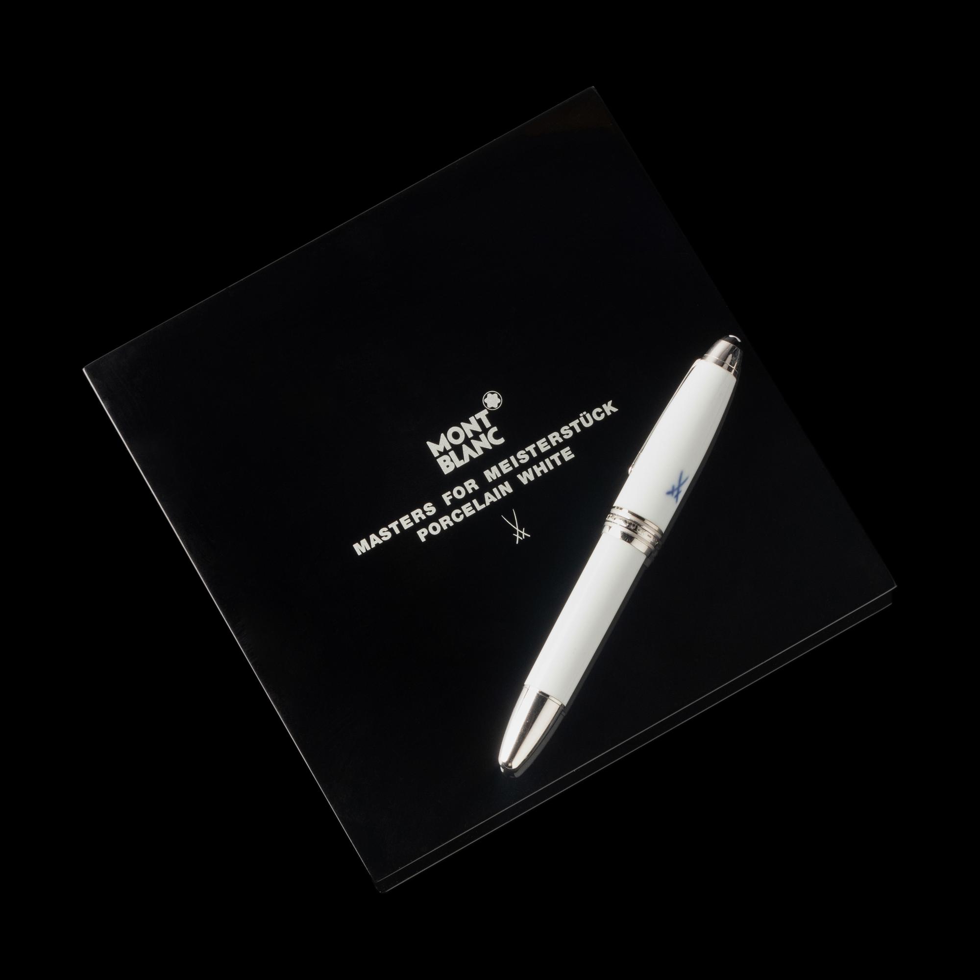 A Montblanc and Meissen Porcelain Special Edition Commemorative Pix Rollerball Pen