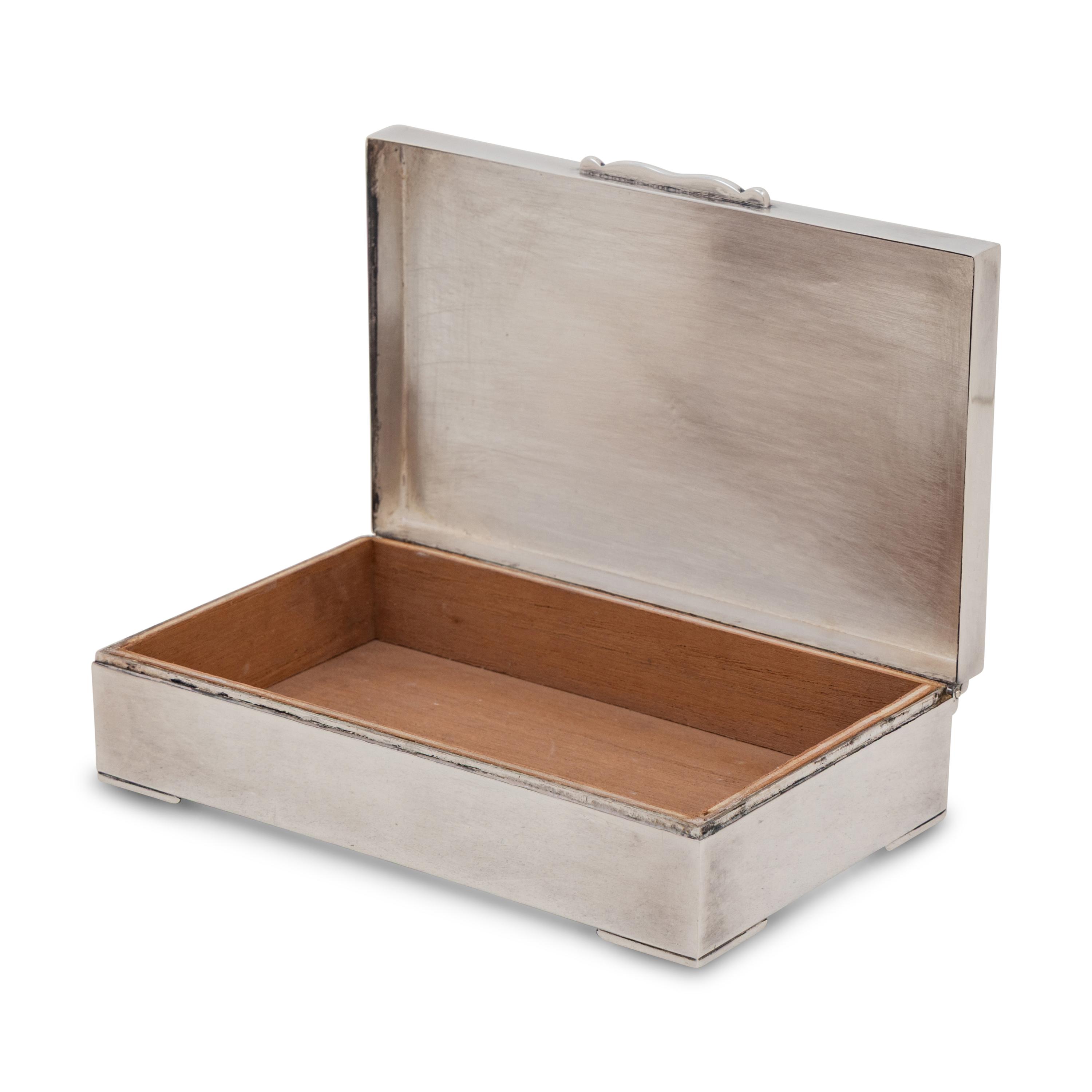 A Mexican Silver Cigarette Box