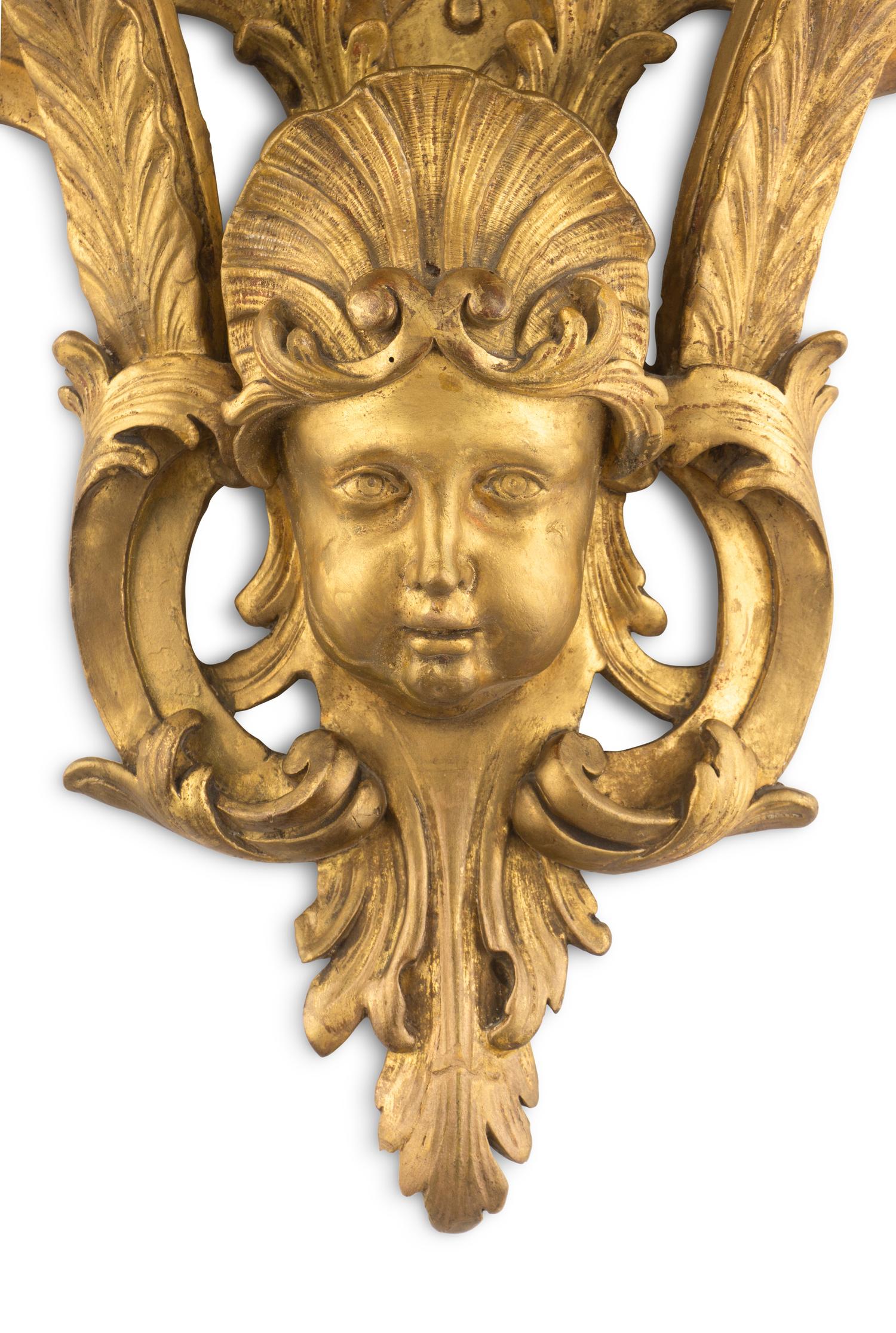 An English Carved Giltwood Wall Bracket