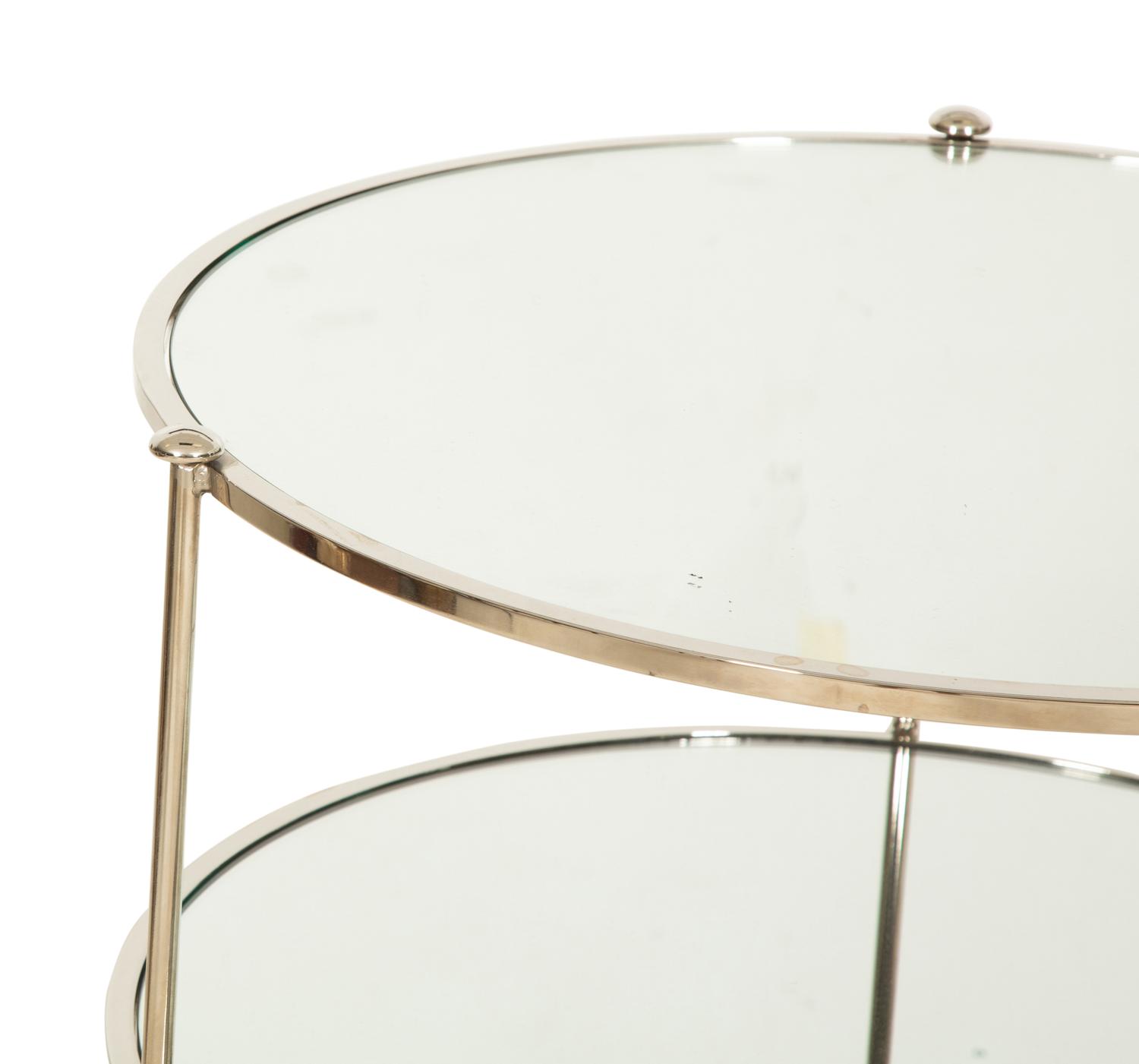 A Contemporary Mirrored Three-Tier Table
