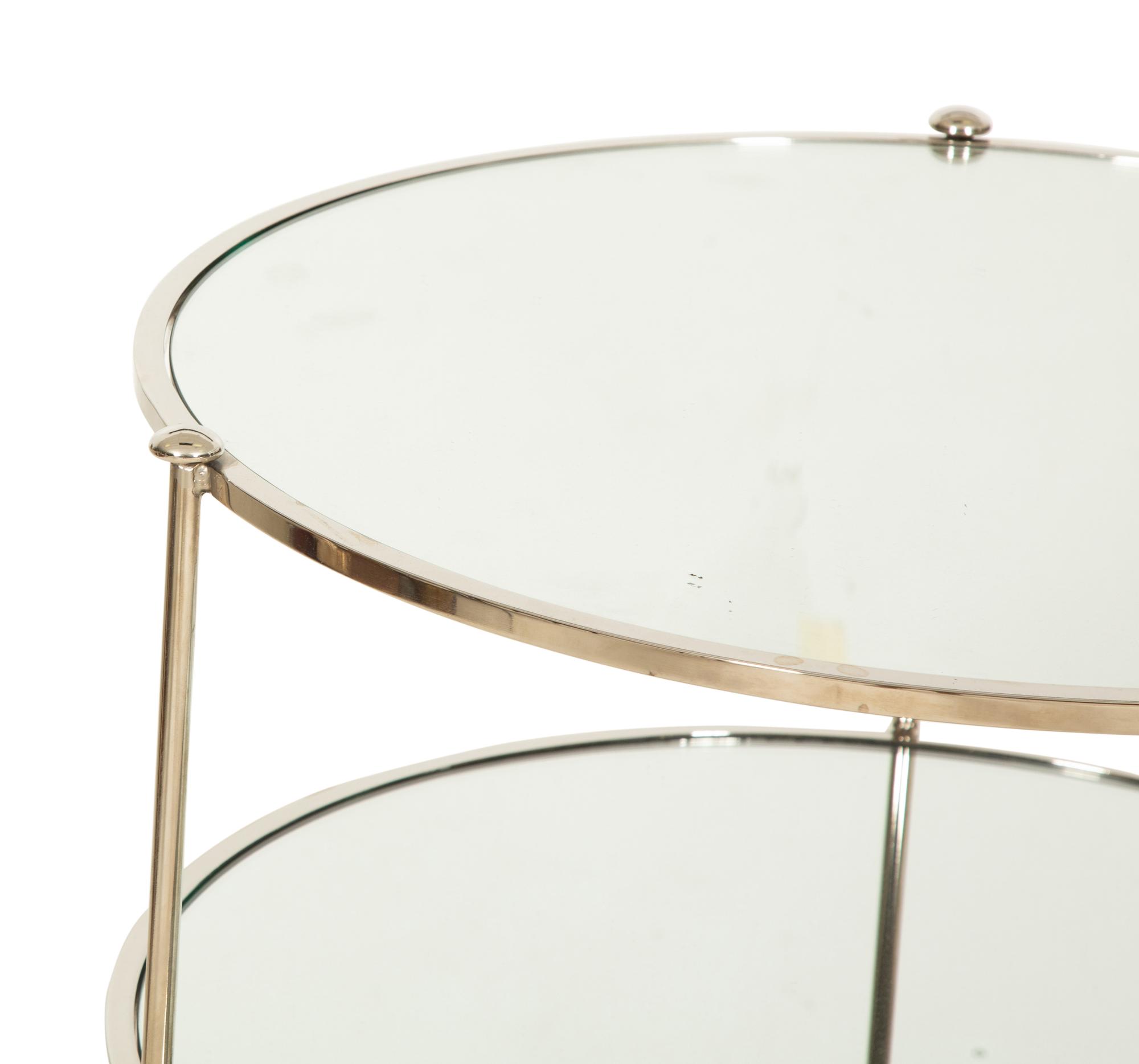 A Contemporary Mirrored Three-Tier Table
