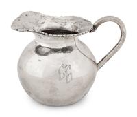 A Swiss Silver Bottle Cooler and a Small South American Ewer