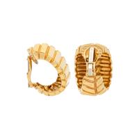 DAVID WEBB, YELLOW GOLD CLIP EARRINGS