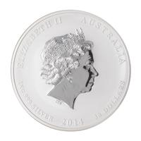An Australia 2014-P Year of the Horse $30 Colorized and Gemstone-Inset 1 Kilo Silver First Strike Specimen