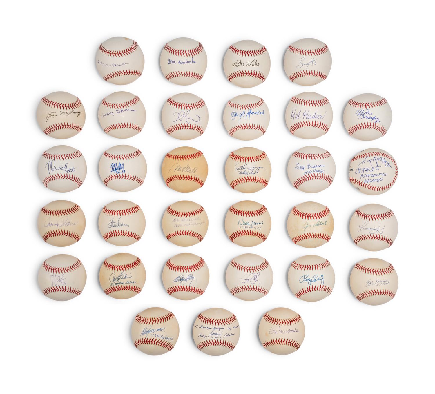 Bases Loaded Signed Autograph Baseball Group No. 53