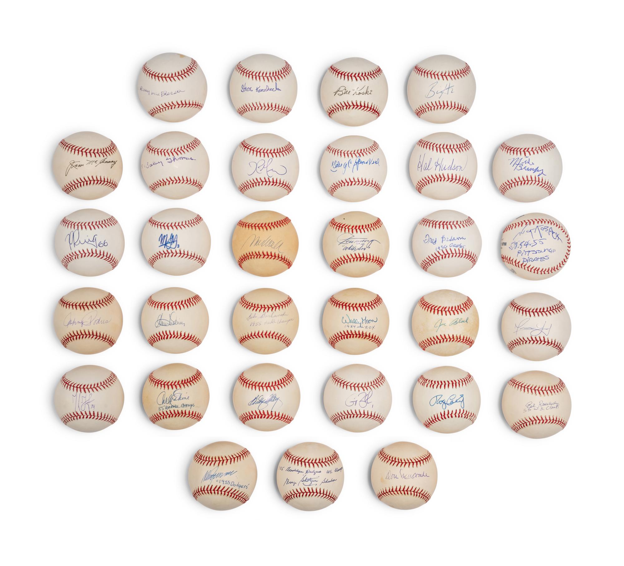 Bases Loaded Signed Autograph Baseball Group No. 53