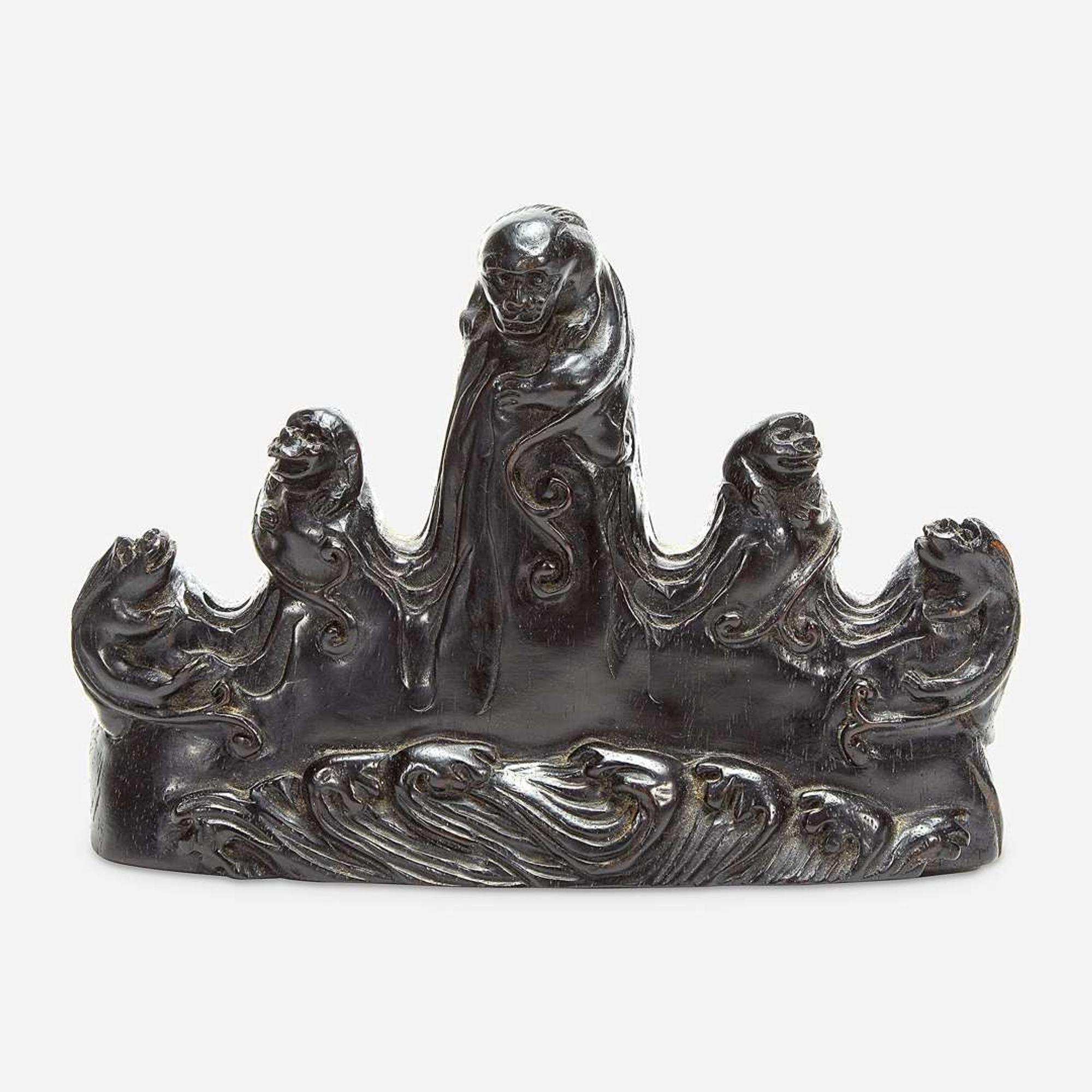 A Chinese carved hardwood brushrest probably 17th/18th Century
