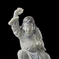 An Unusual Japanese Hirado Porcelain Okimono of Susa-no-o Slaying the Eight-Headed Dragon 日本明治時代 平戶燒九頭龍大神像