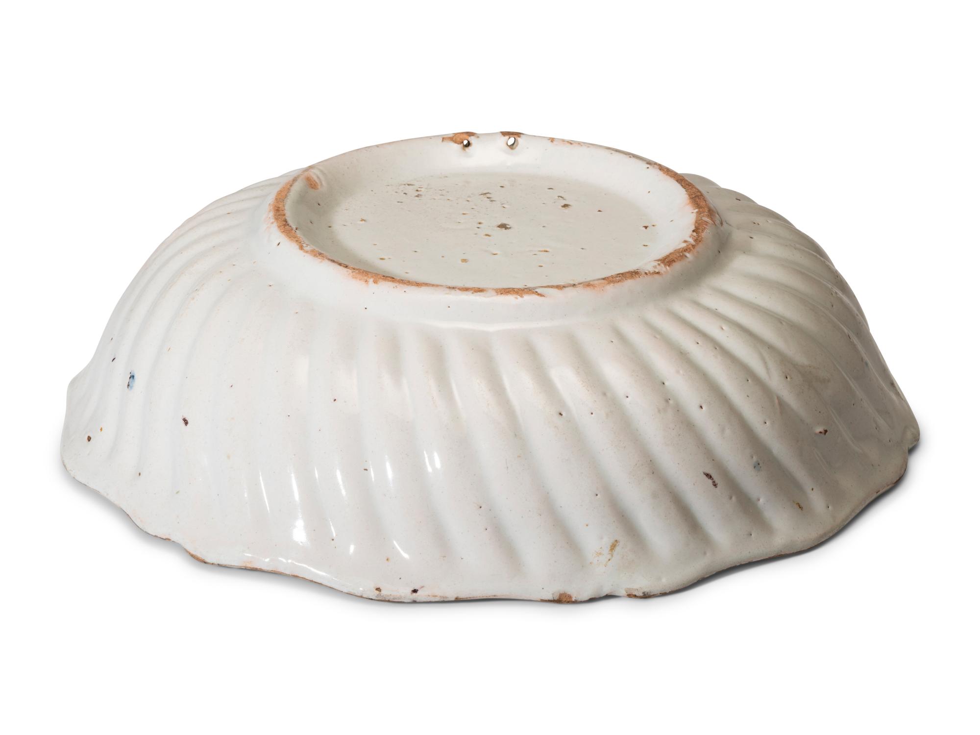 A Dutch Polychrome Glazed Delftware Bowl