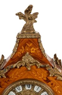 A Napoleon III Style Gilt Metal Mounted Marquetry Bracket Clock
