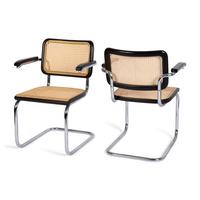A Pair of Marcel Breuer Cesca Armchairs