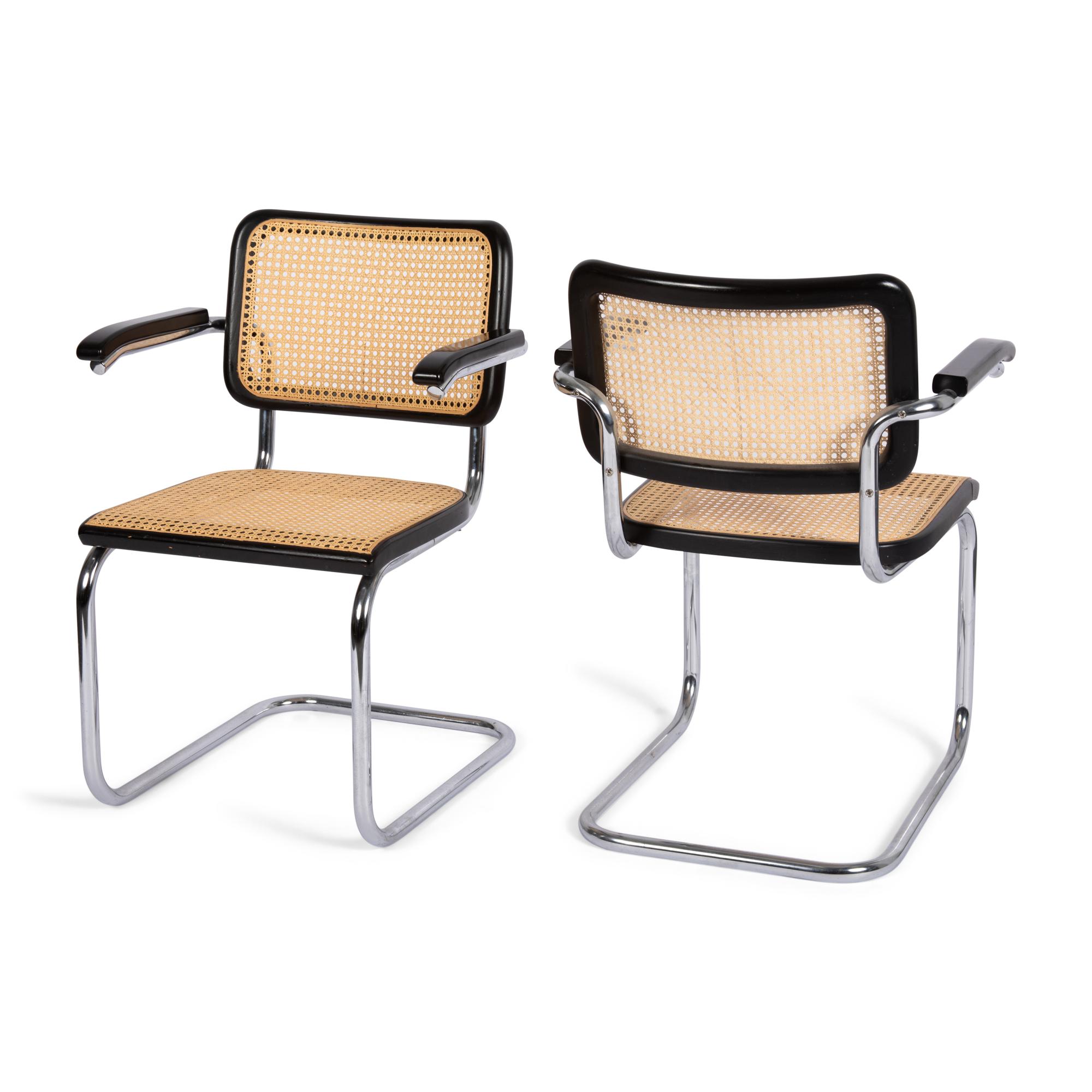 A Pair of Marcel Breuer Cesca Armchairs