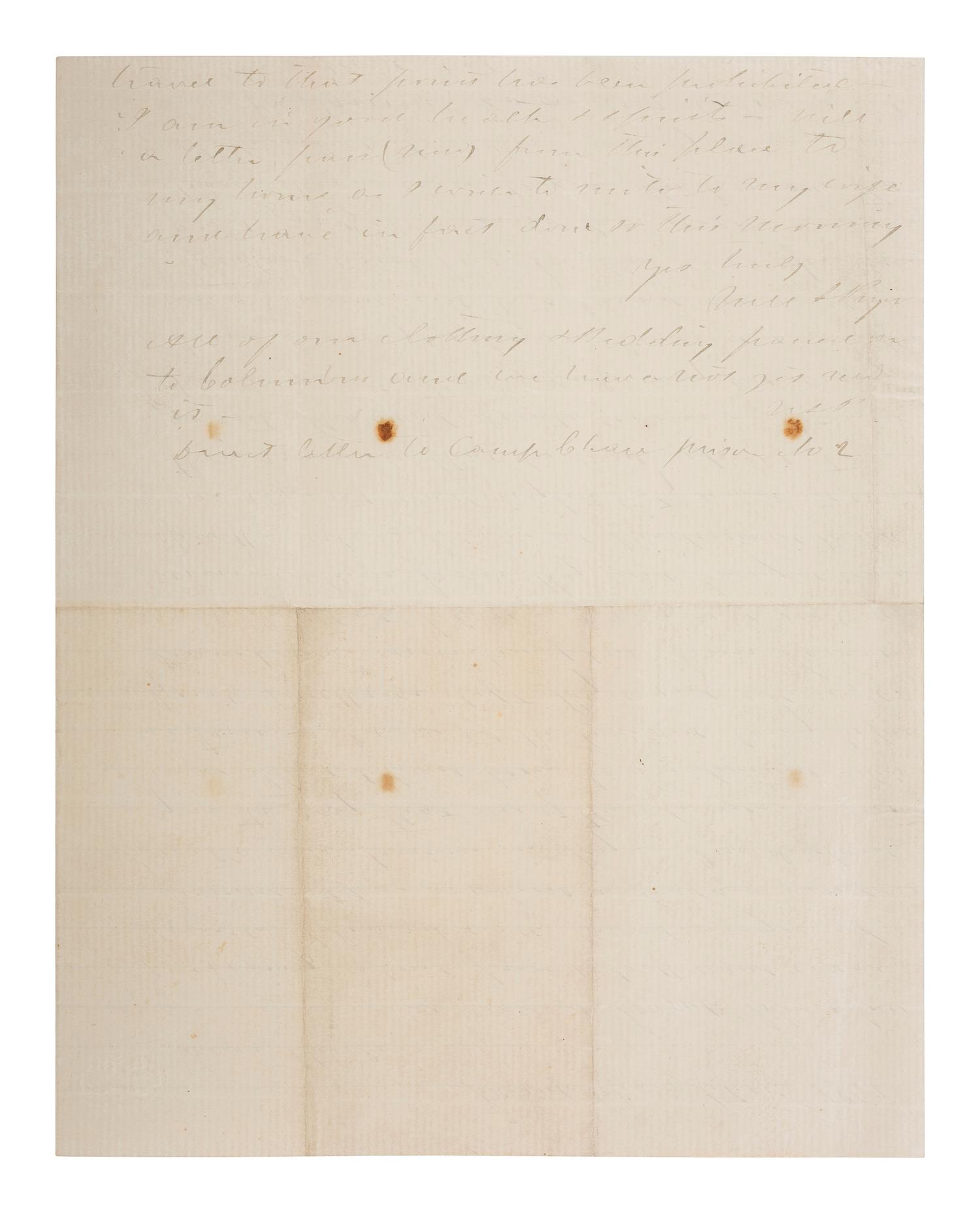 [CIVIL WAR]. Archive of 16 letters to Judge James Pryor, including some from Judge William S. Pryor.