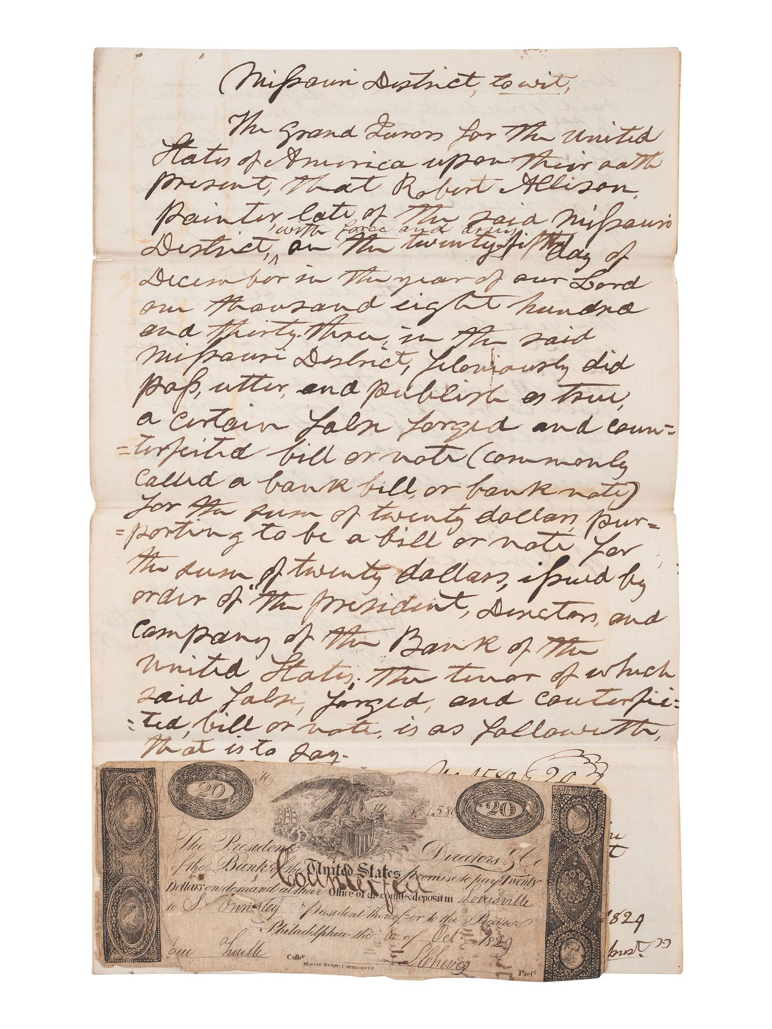 [NATIVE AMERICAN]. Documents related to US Indian Agent Richard Graham (1787- ca 1857).