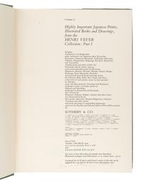 [SOTHEBY'S] A group of Japanese Prints and Drawings catalogues from Sotheby's, comprising: